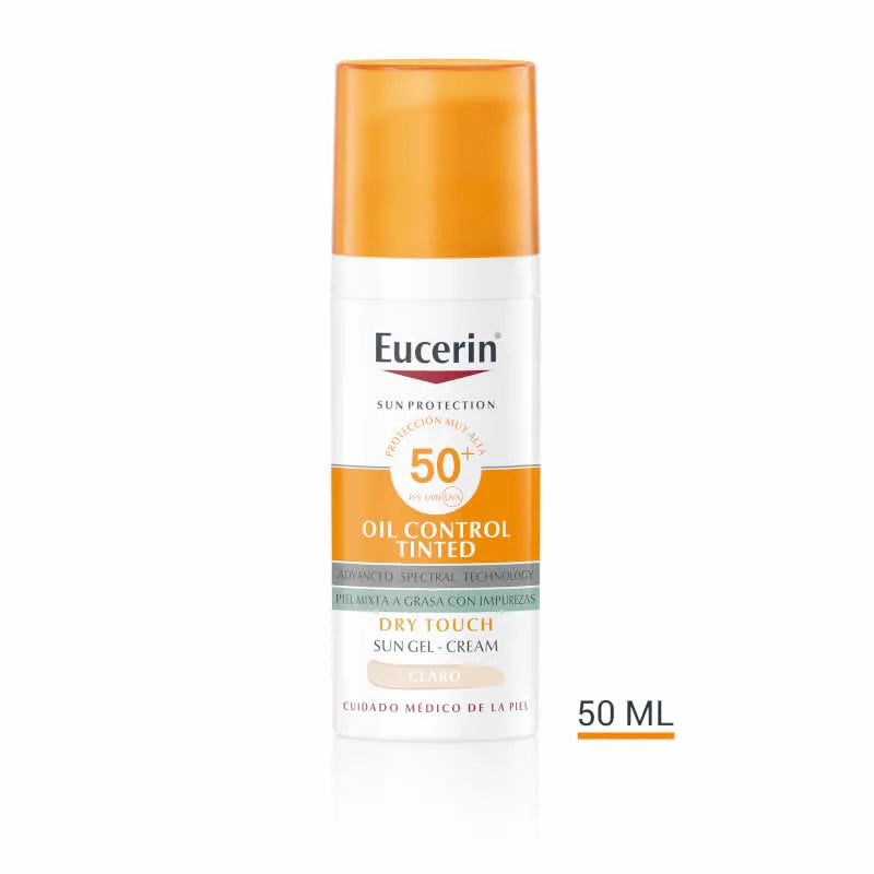 EUCERIN Eucerin Oil Control Dry Touch Gel Creme SPF 50+ Tinted Light 50 ml Haarfarbe