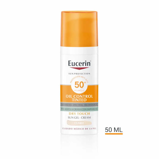 EUCERIN Eucerin Oil Control Dry Touch Gel Creme SPF 50+ Tinted Light 50 ml Haarfarbe