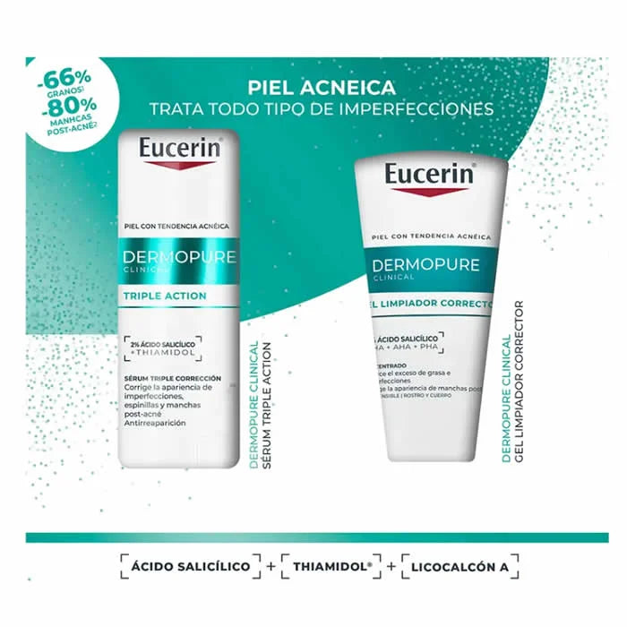 EUCERIN Eucerin Dermopure Triple Action Serum 40 ml Set mit 2 Artikeln