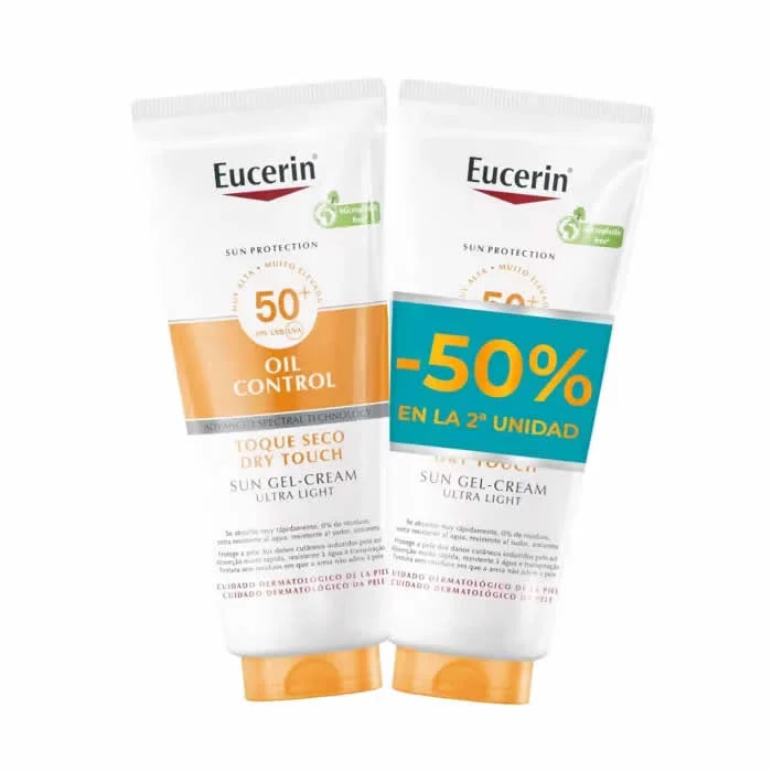EUCERIN Eucerin Oil Control Dry Touch Sun Gel Cream Ultra Light Sonnenschutz 2x200 ml Sonnenpflege