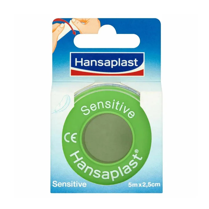 HANSAPLAST HANSAPLAST Sensitiv-Band 5 m x 2,5 cm Hautfreundliches Pflasterverbandmaterial Kosmetik