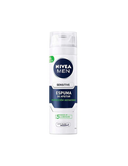 NIVEA NIVEA Espuma de Afeitar Sensitive 200 ml Rasierschaum für empfindliche Haut Kosmetik