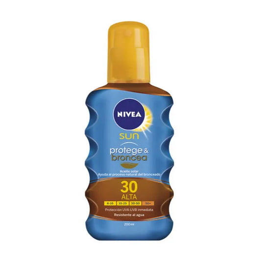 NIVEA NIVEA Sun Sonnenöl Spray Schutz und Bräune SPF 30 200 ml Sonnenpflege