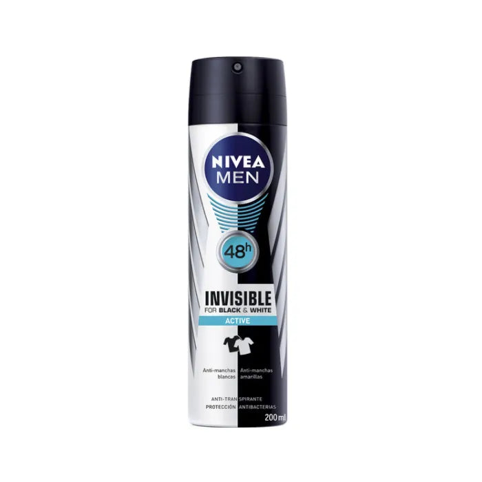 NIVEA NIVEA Men Invisible For Black and White Active Deodorant Spray 200 ml