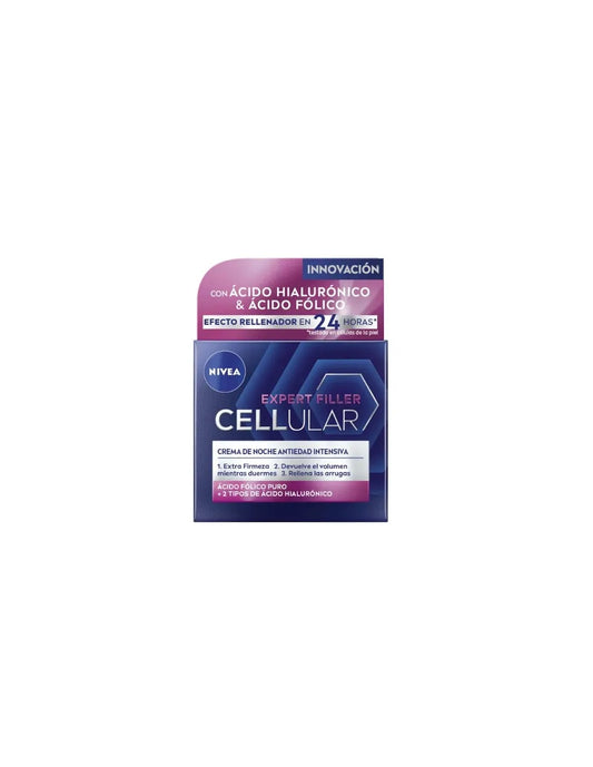 NIVEA Cellular Filler Hyaluron und Folsäure Nachtcreme 50 ml Kosmetik