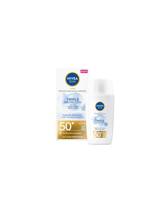 NIVEA NIVEA Sun Triple Proteccion Fluido Ultralight Gesichtssonnenschutz SPF 50 40 ml Sonnenpflege