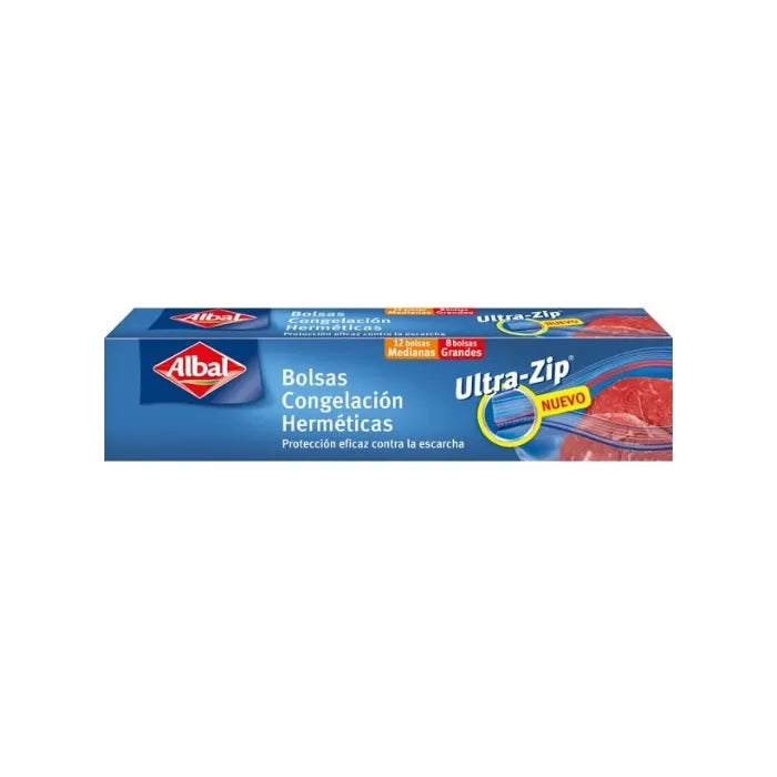 ALBAL ALBAL Ultra-Zip Gefrierbeutel 2 Größen 20 Stück Kosmetik