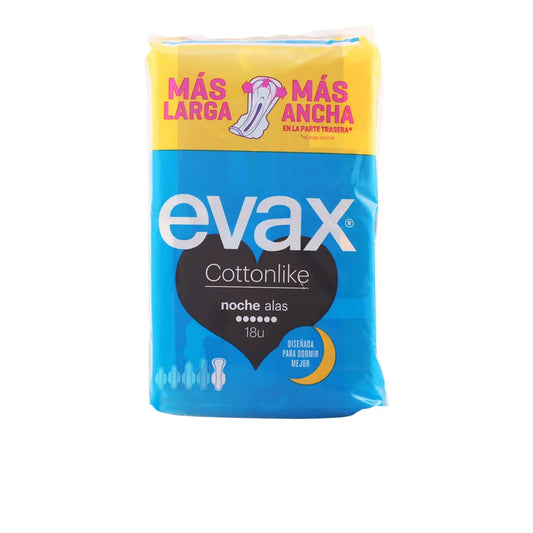 EVAX Cottonlike Nacht Damenbinden mit Flügeln 18 Stück