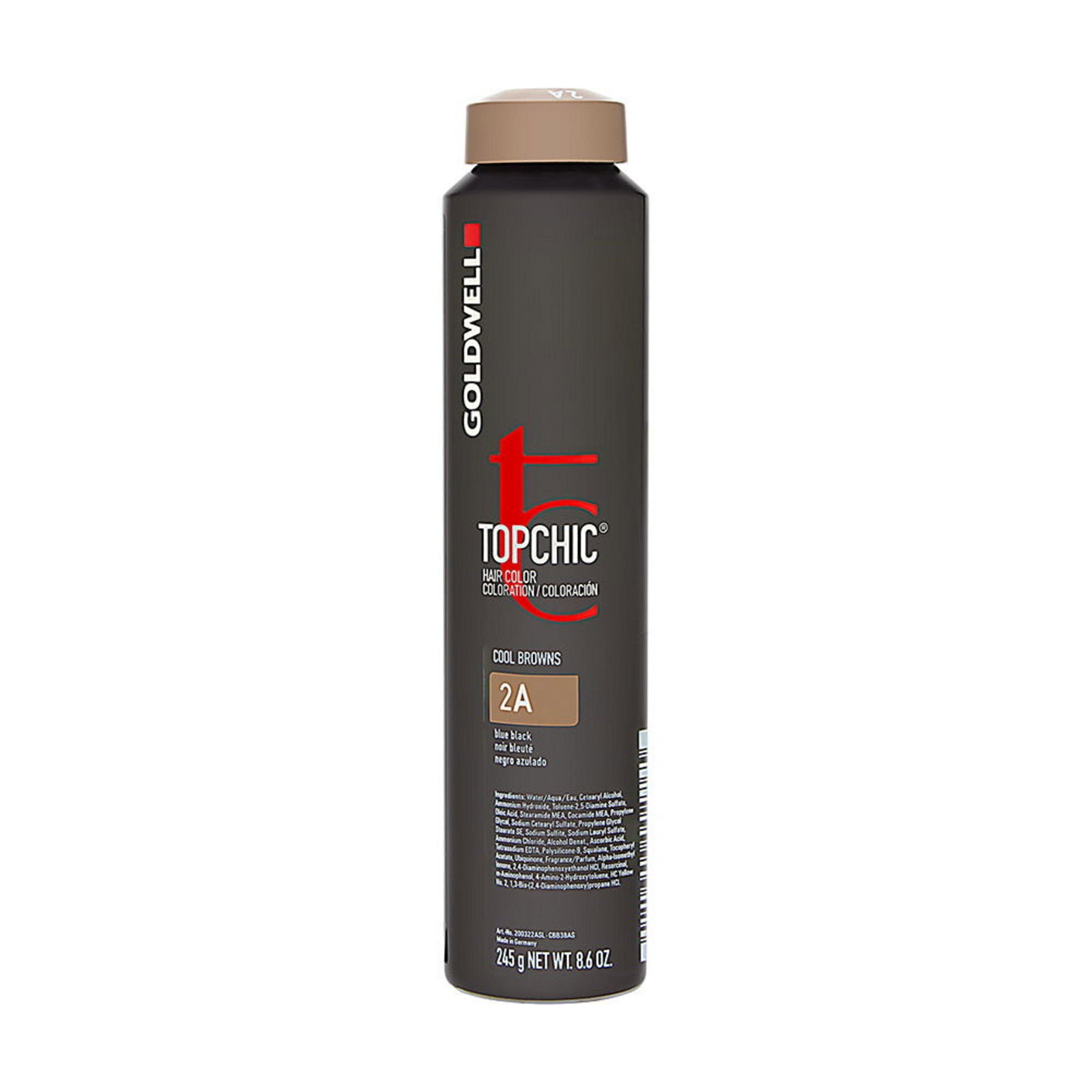 Goldwell Goldwell, TopChic, Glyzerin, Permanente Haarfarbe, 2A Blue Black, 250 ml Regular