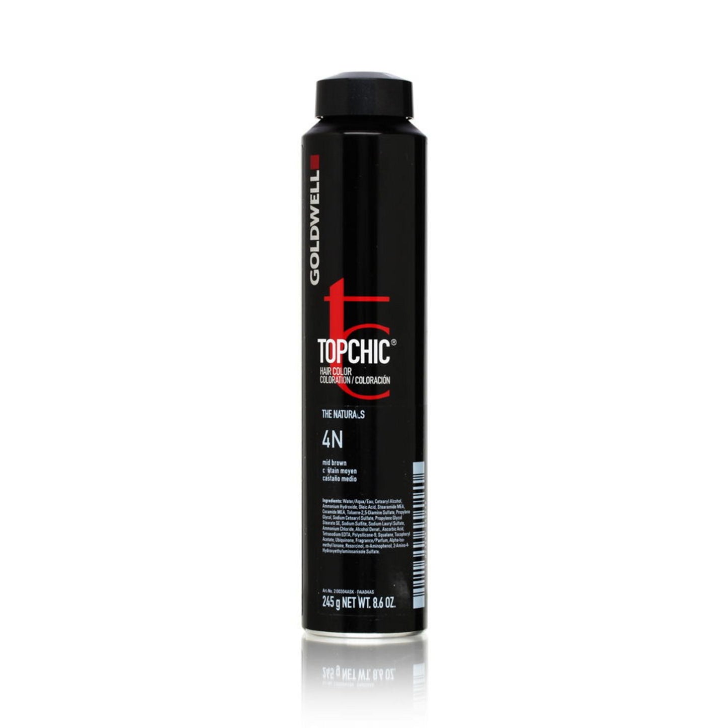 Goldwell TopChic 4N Middle Brown – Permanente Haarfarbe 250 ml für natürliche Farbbrillanz