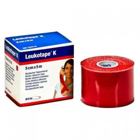 BSN MEDICAL Leukotape K Rotes elastisches Klebeband 5 cm x 5 m Kosmetik