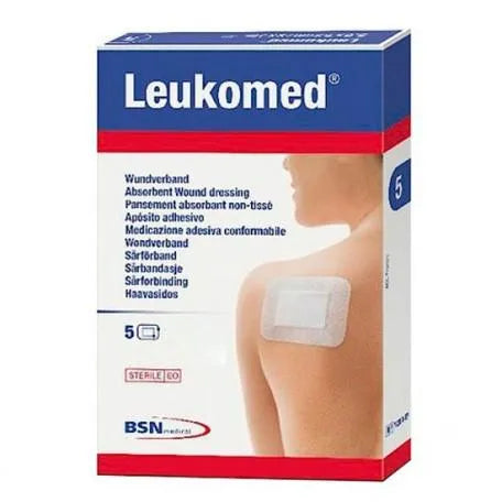BSN MEDICAL Leukomed Apósito Adhesivo 10 x 30 cm 5 Stück Pflasterverband Kosmetik