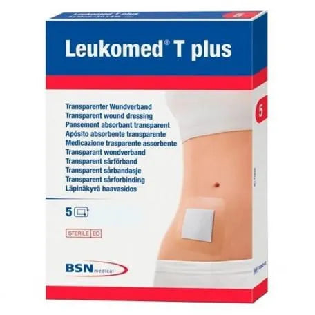BSN MEDICAL Leukomed T Plus Transparenter Absorptionsverband 10 x 35 cm 5 Stück Kosmetik