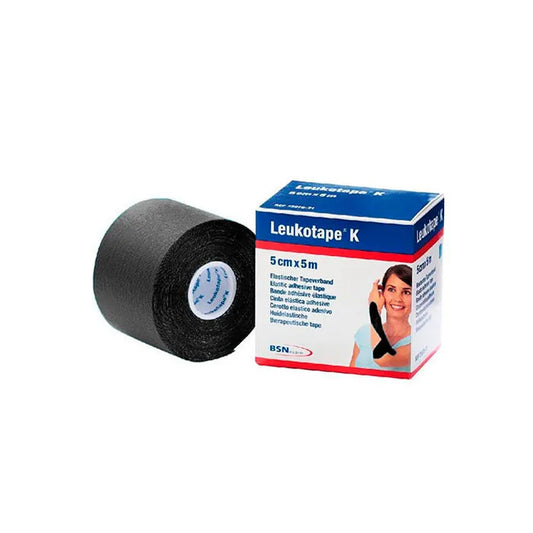 BSN MEDICAL Leukotape K Schwarz 5 cm x 5 m Tape für Haut und Gelenke Kosmetik