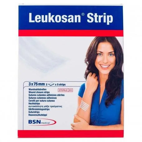 BSN MEDICAL Leukosan Strip Pflaster 3 x 75 mm 2 Stück Kosmetik