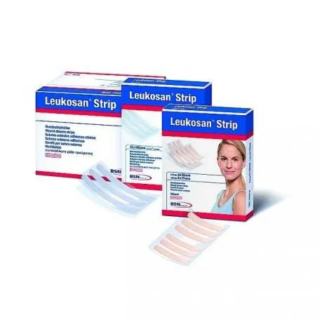 Leukosan Strip Cintas De Sutura 6 X 38 Mm Y 6 X 75 Mm 2 Unidades Bsn Medical