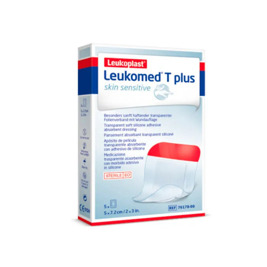 BSN MEDICAL BSN MEDICAL Leukomed T Plus Skin Sensitive Pflaster 5 x 7,2 cm 5 Stück Kosmetik