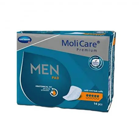 HARTMANN Premium Men Pad 5 Gotas Protector Masculino 14 Stück Molicare Pads Kosmetik