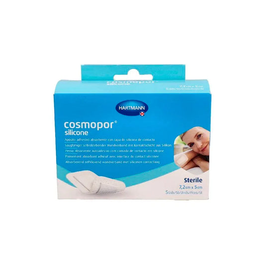 HARTMANN Cosmopor Silikon Wundverband 7,2 x 5 cm 5 Stück Kosmetik