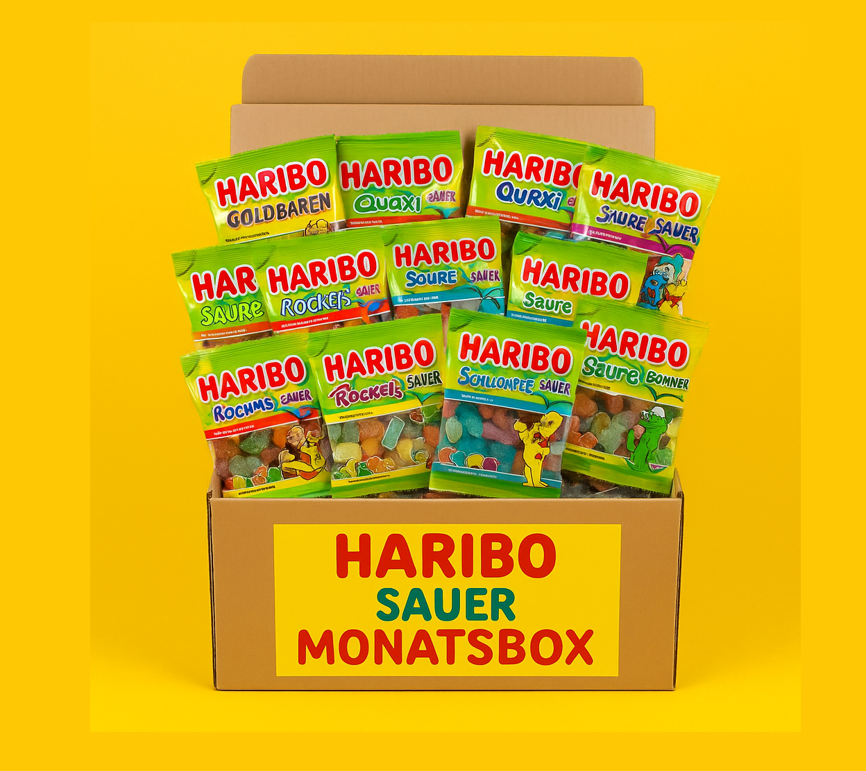 Haribo saure Fruchtgummi Monatsbox