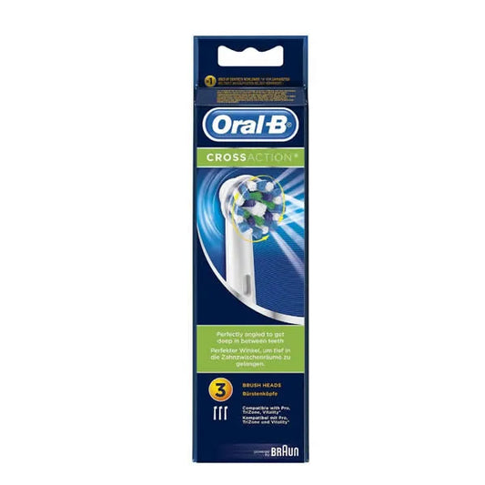 ORAL-B CrossAction Ersatzbürstenköpfe 3 Stück für elektrische Zahnbürste