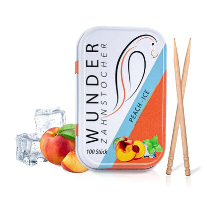Wunder Zahnstocher Peach Ice - 100 Stück in Metalldose