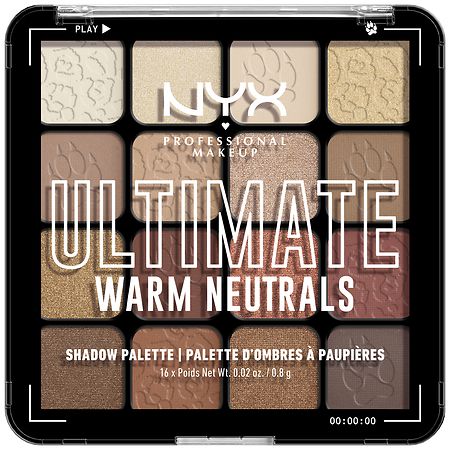 NYX NYX Ultimate Shadow Palette Warm Neutrals 16 Lidschatten 0,83 g pro Stück Kosmetik