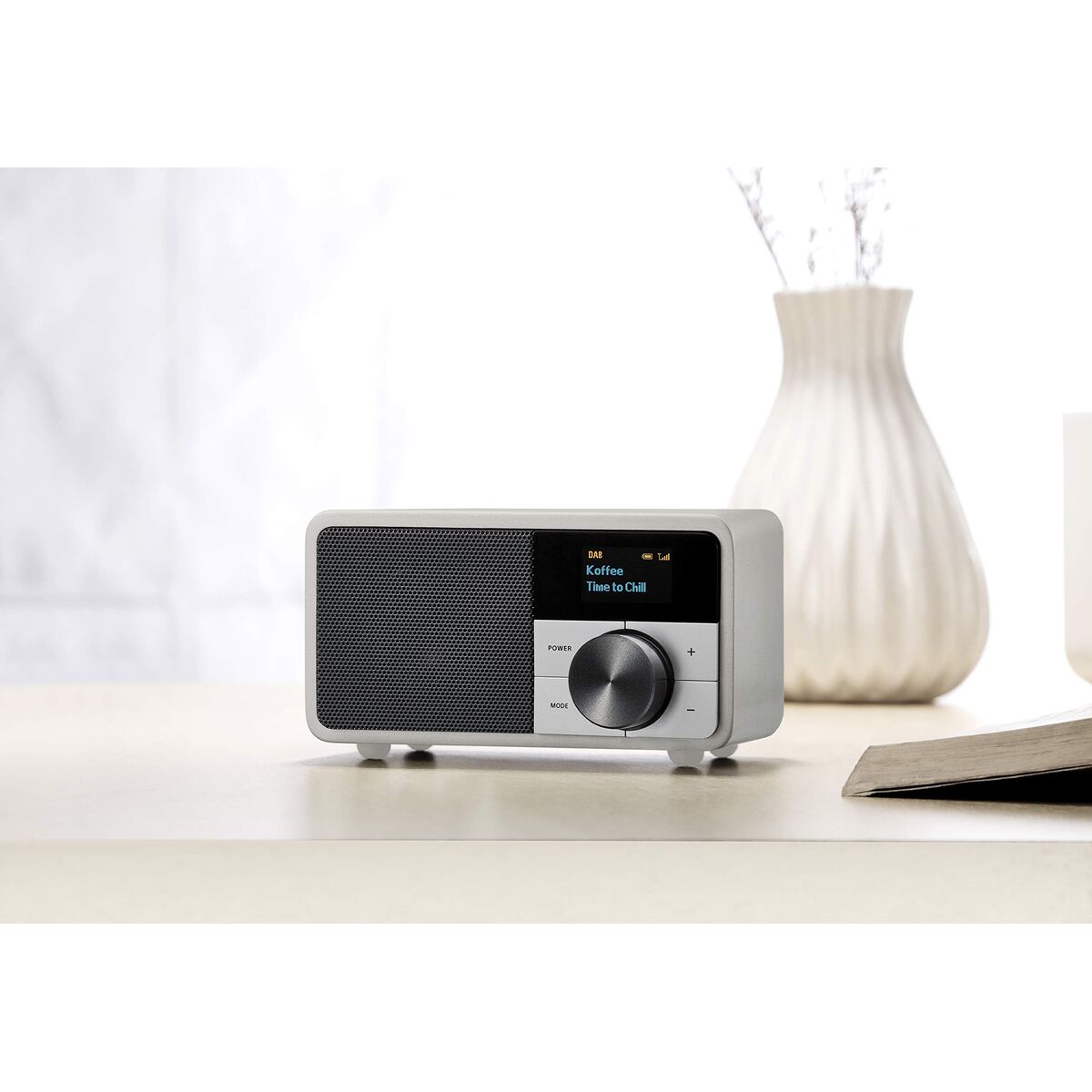 Sangean Transistor-Radio Sangean Ddr7 Mini Silberfarben Fm Retro