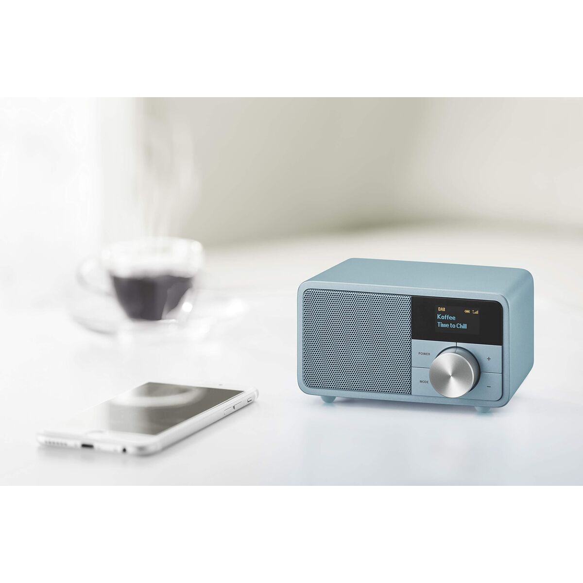 Sangean Transistor-Radio Sangean Ddr7 Mini Blau Fm Retro