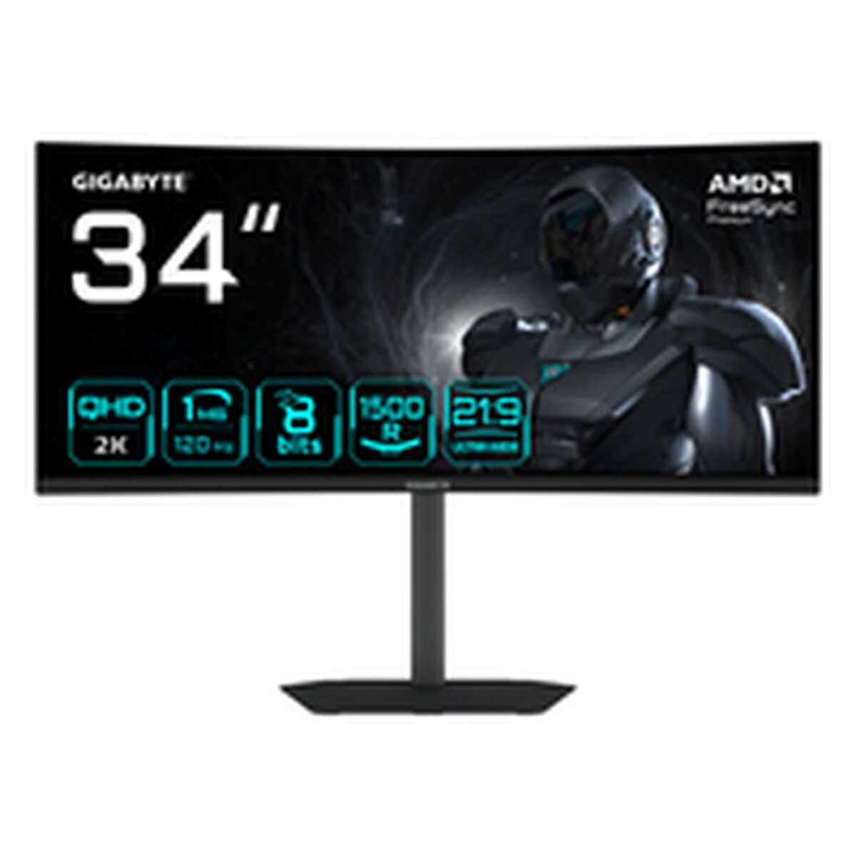 Gigabyte Monitor Gigabyte Gs34Wqca Eu Wide Quad Hd 34&quot;