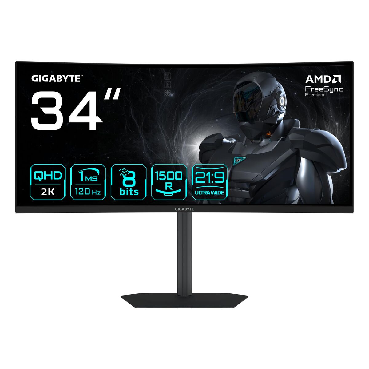 Gigabyte Monitor Gigabyte Gs34Wqca Eu Wide Quad Hd 34&quot;