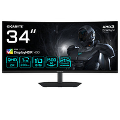 Gigabyte Monitor Gigabyte G34Wqc2 Ek Ultrawide Quad Hd 34&quot;