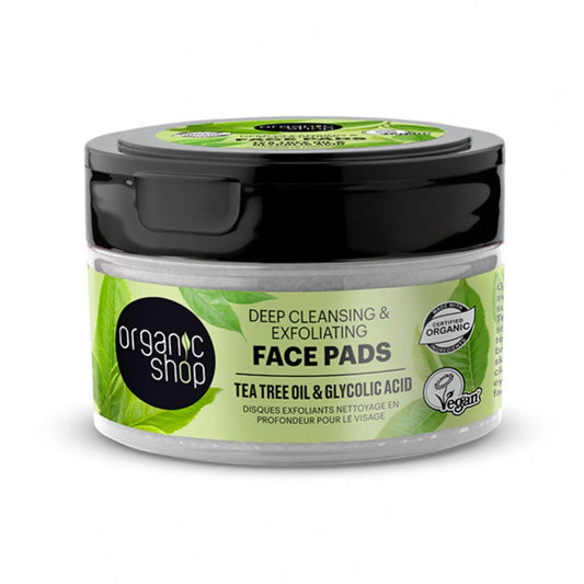 ORGANIC SHOP ORGANIC SHOP Tea Tree Gesichts-Pads Exfoliating Oil Deep Cleansing 20 Stück Kosmetik
