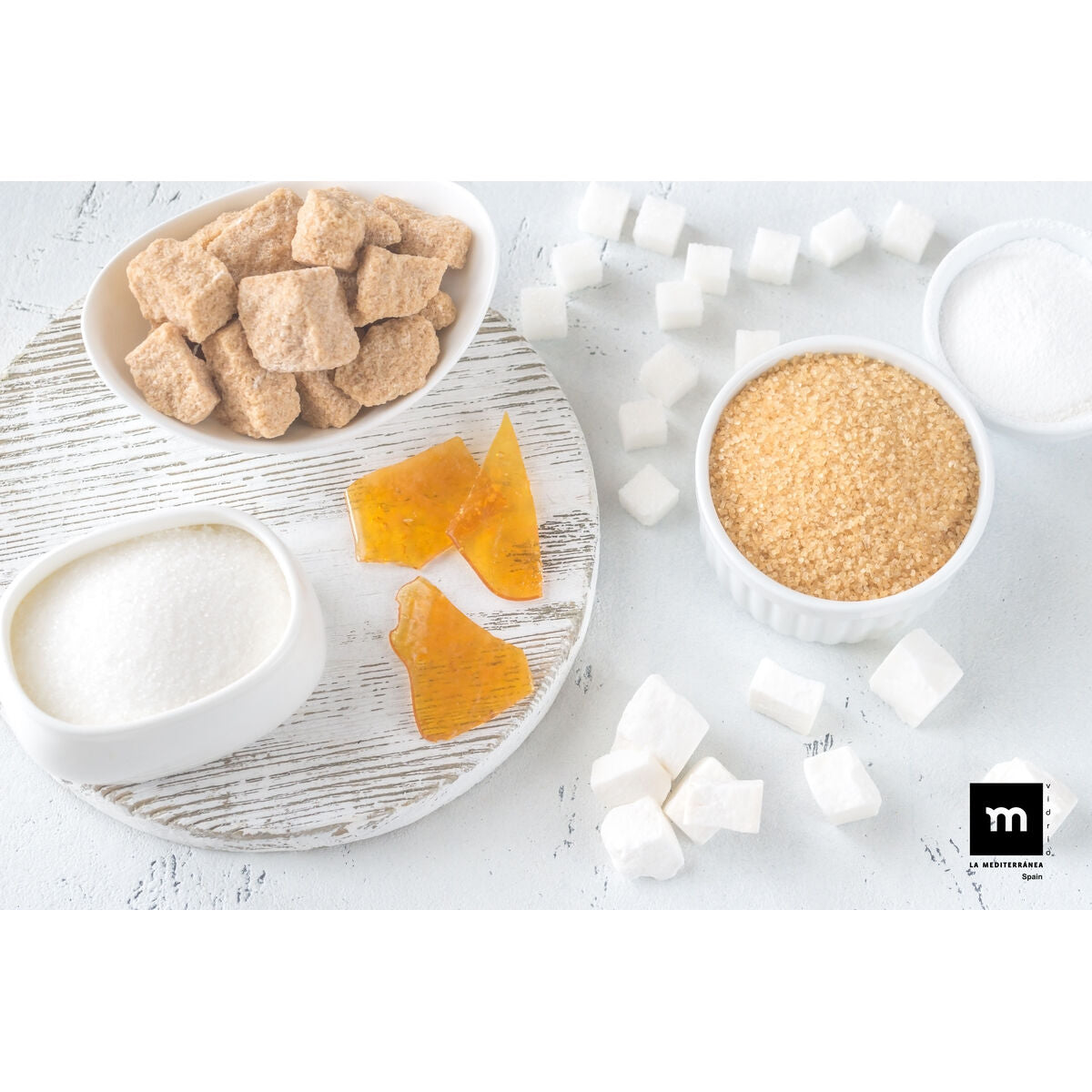 La Mediterránea Zuckerdose La Mediterránea Durchsichtig Silberfarben Glas Stahl 0,25 L 7 X 8,7 Cm (24 Stück)