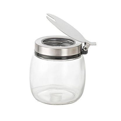 La Mediterránea Zuckerdose La Mediterránea Durchsichtig Silberfarben Glas Stahl 0,25 L 7 X 8,7 Cm (24 Stück)