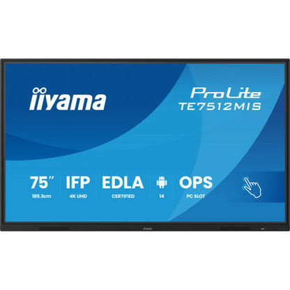 Iiyama Monitor Mit Touchscreen Iiyama Te7512Mis-B4Ag 4K Ultra Hd 65&quot;
