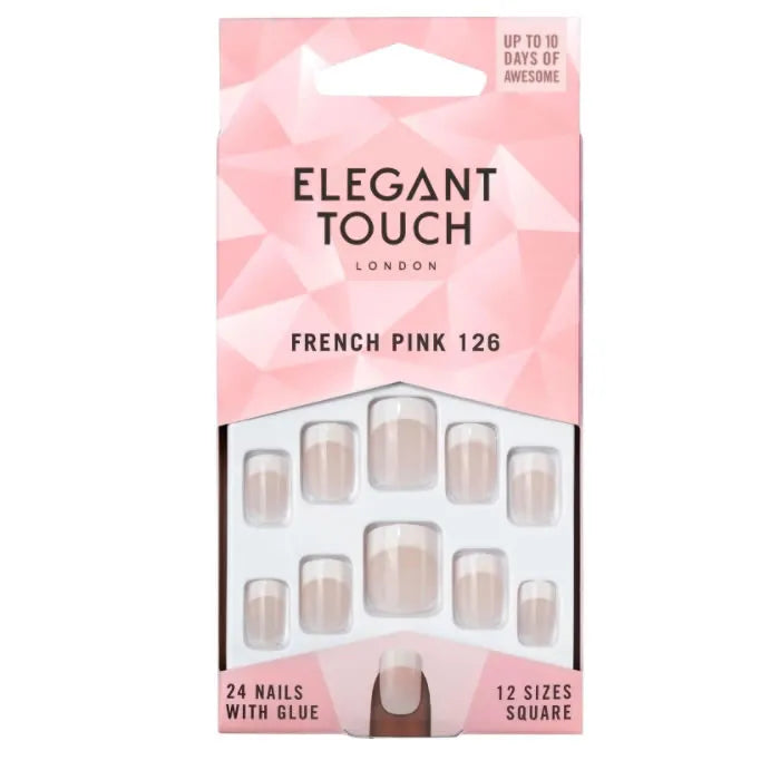ELEGANT TOUCH ELEGANT TOUCH Natural French Nails 126 kurze künstliche Fingernägel Nagelpflege