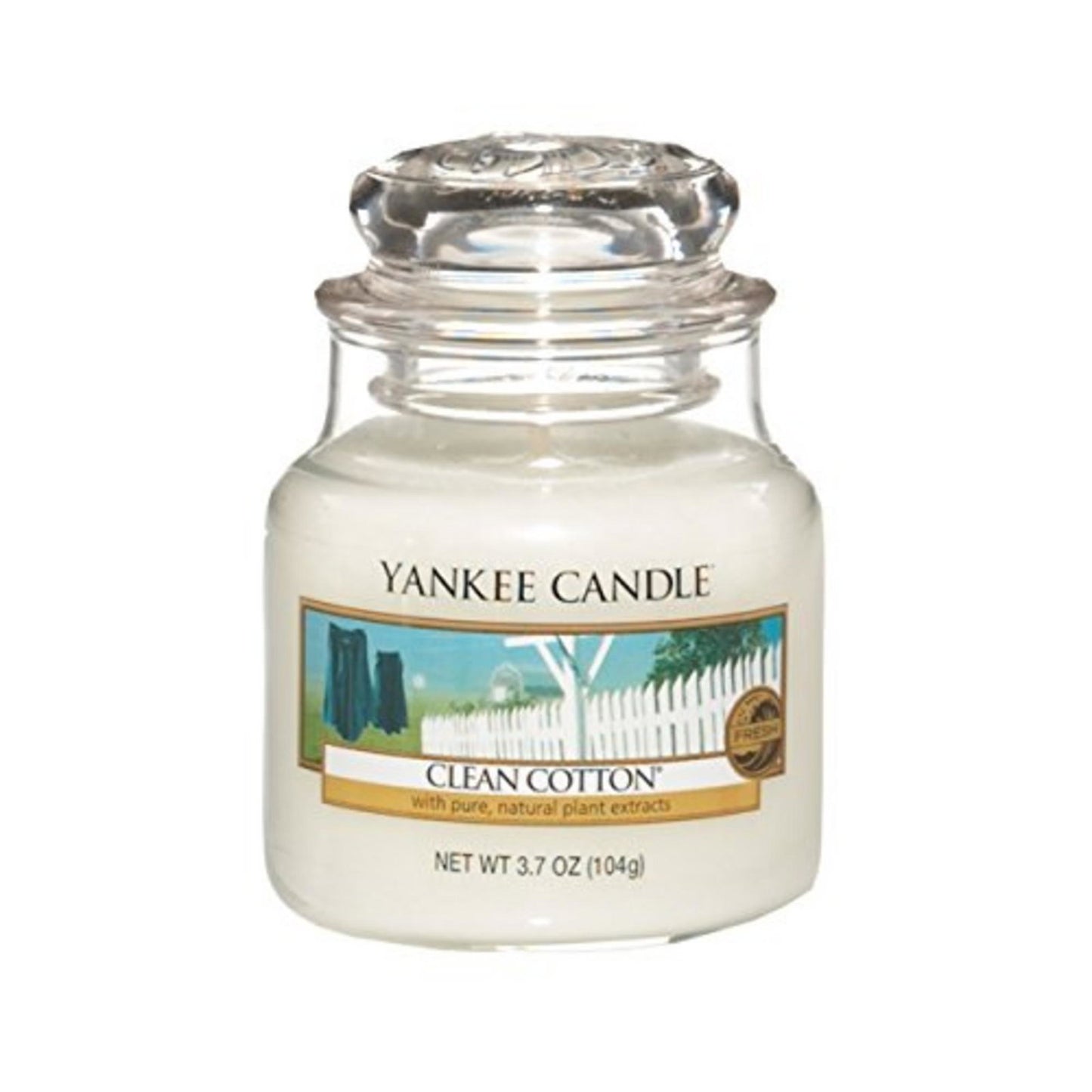 Yankee Candle Yankee Candle, Clean Cotton, Duftkerze, 104 g Regular