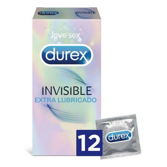 Durex Invisible Extra Lubricated - Hauchdünne Kondome mit Gleitmittel (24 Stück)