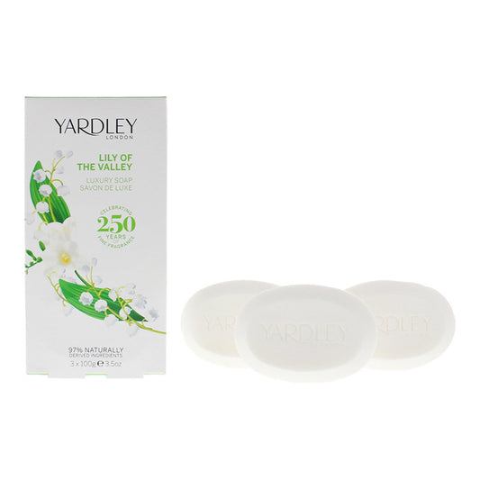 Yardley Set Trio, Yardley, Lily Of The Valley, Seifenstück, Für Gesicht & Körper, 3 stk, 100 g Regular