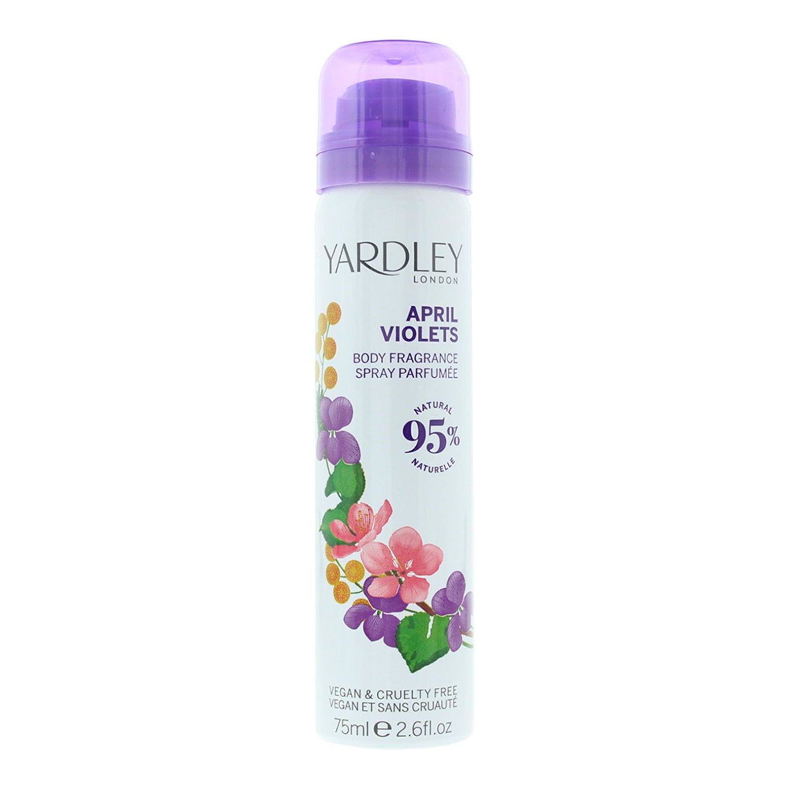 Yardley Yardley, April Violets, Deodorant Spray, Für Frauen, 75 ml Regular