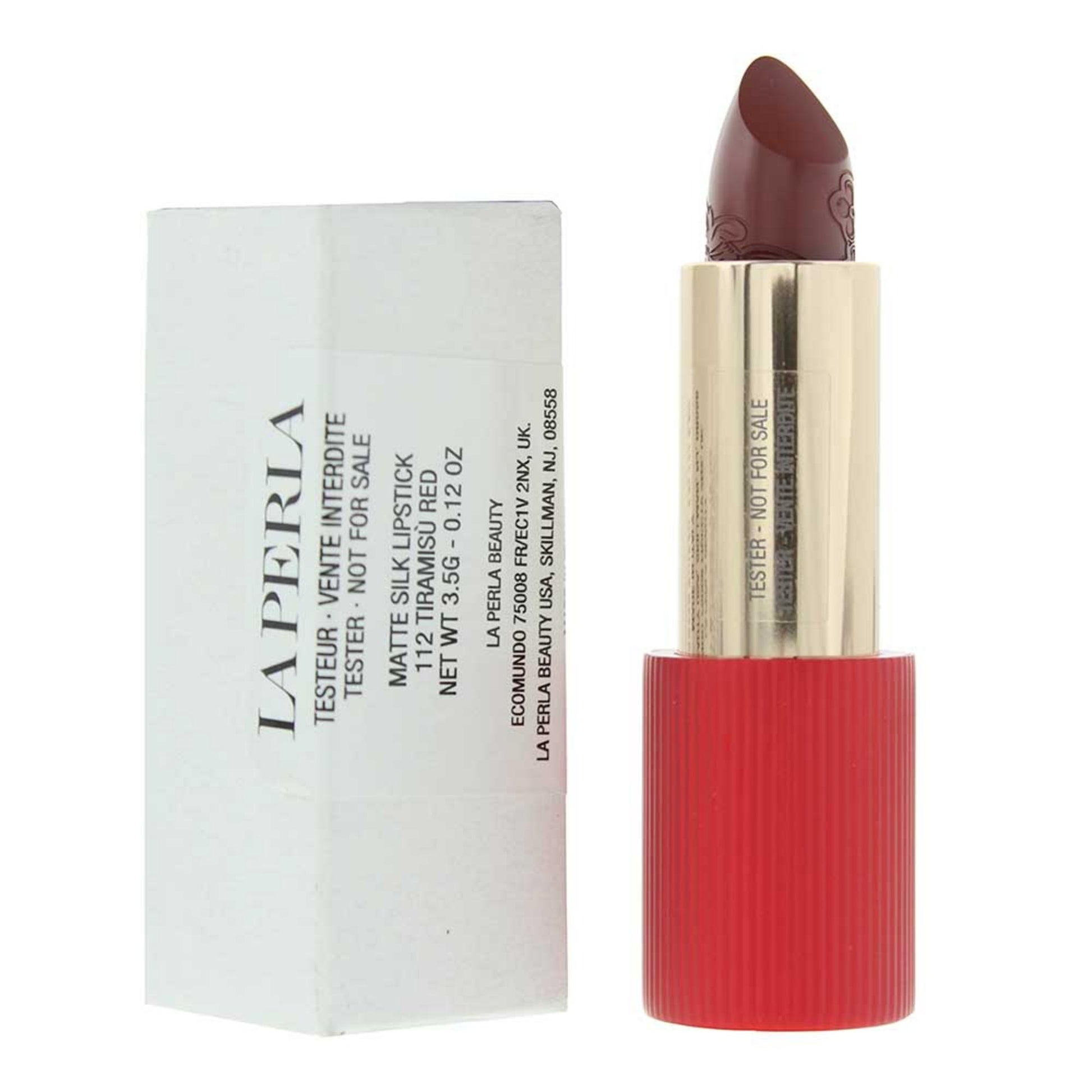 La Perla La Perla, Matte Silk, Matte Seide, Creme-Lippenstift, 112, Tiramisu Rot, 3.5 g *Tester