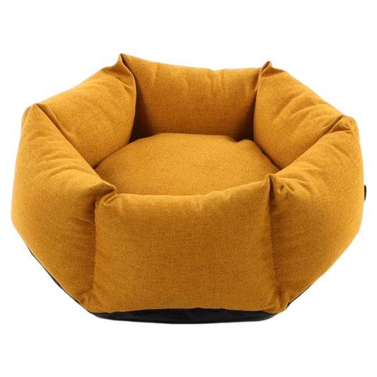 Flamingo Hundebett Mit Reißverschluss Ziva Sechseckig 50X18 Cm Ocker