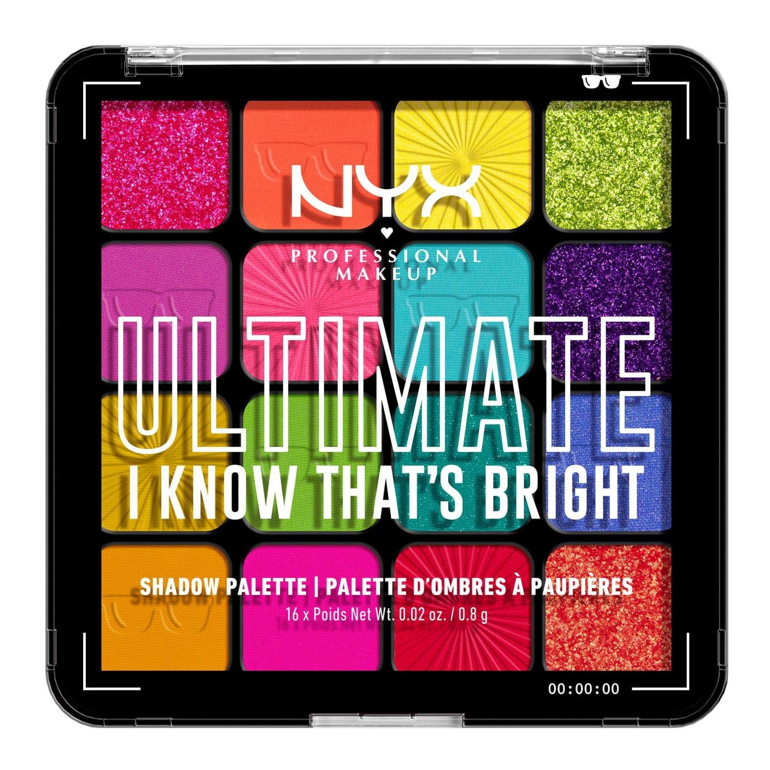 NYX NYX Ultimate Shadow Palette I Know That's Bright 16 Lidschatten 16 x 0,83 g Kosmetik