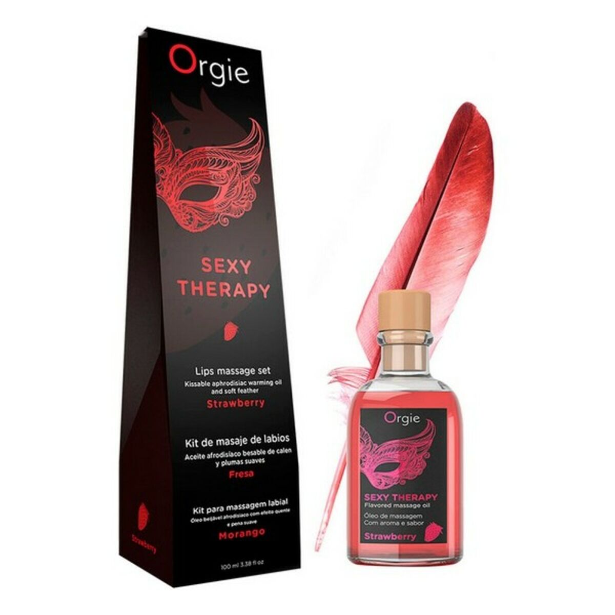 Großes Vergnügungsset Sexy Therapie Erdbeere