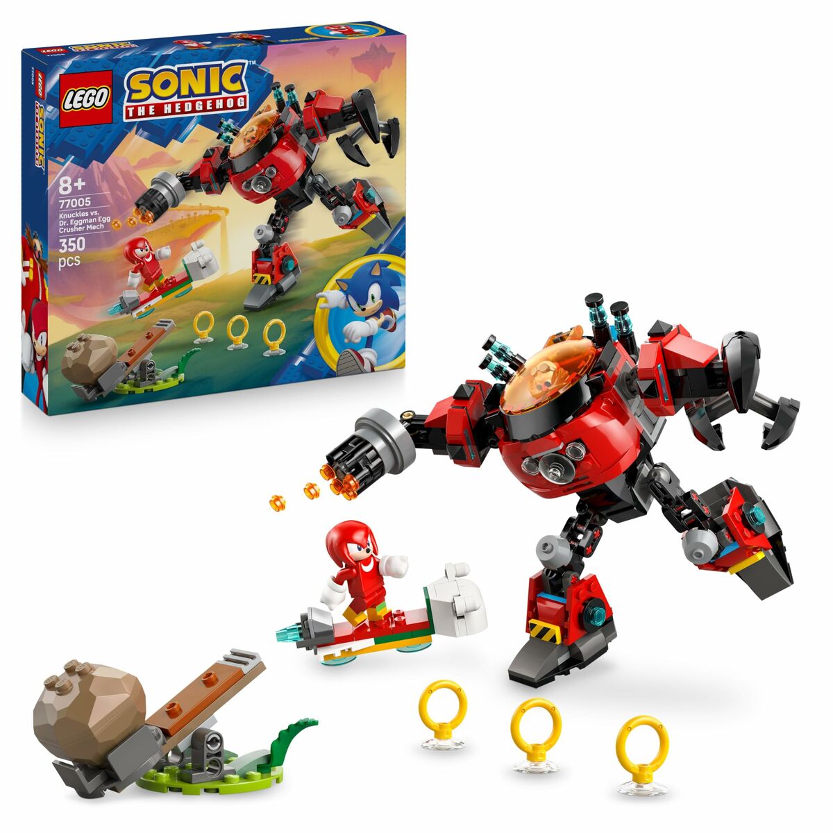 Lego Konstruktionsspiel Lego 77005 Sonic Knuckles Vs Dr. Eggman Egg Crusher Mech 350 Stücke