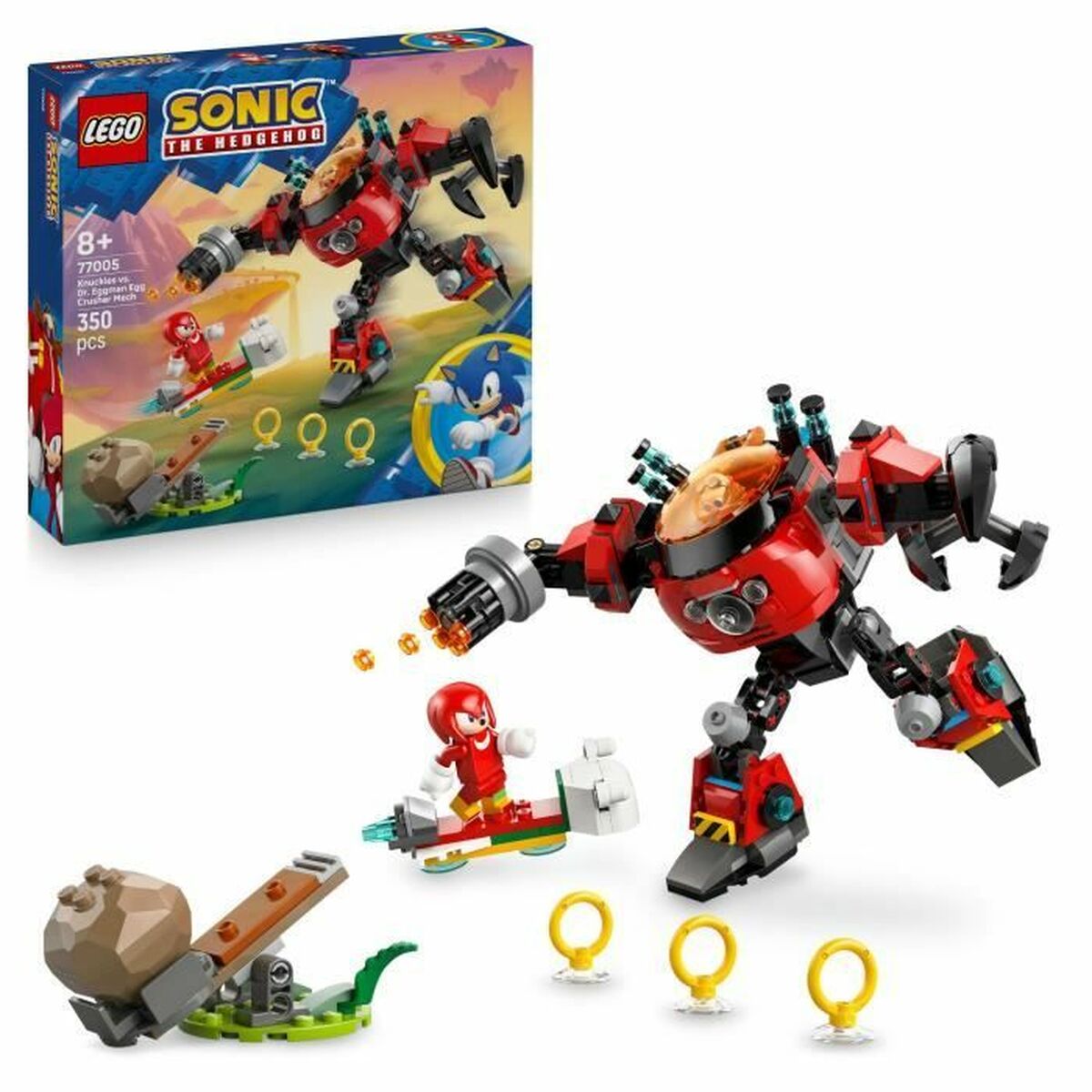 Lego Konstruktionsspiel Lego 77005 Sonic Knuckles Vs Dr. Eggman Egg Crusher Mech 350 Stücke