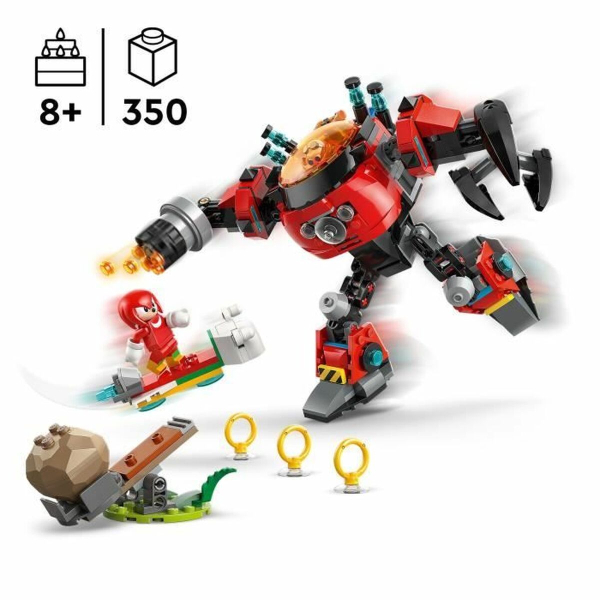 Lego Konstruktionsspiel Lego 77005 Sonic Knuckles Vs Dr. Eggman Egg Crusher Mech 350 Stücke