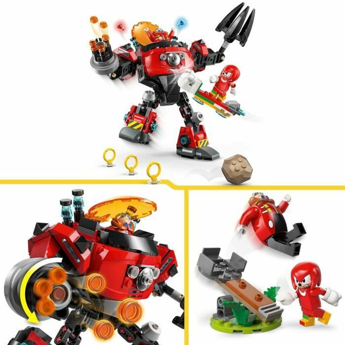 Lego Konstruktionsspiel Lego 77005 Sonic Knuckles Vs Dr. Eggman Egg Crusher Mech 350 Stücke