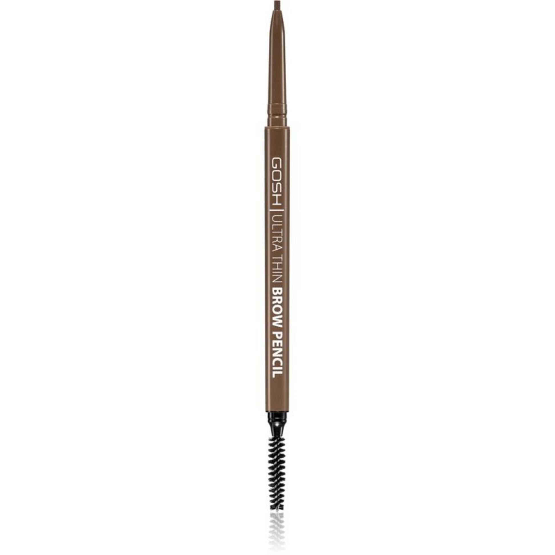 Gosh Gosh, Ultra Thin, Augenbrauencreme-Stift & Bürste 2-in-1, 002, Graubraun, 0.09 g Regular